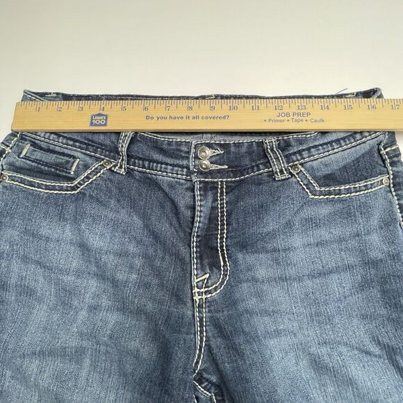 Nine West Jeans Embellished Bling Pockets Bootcut Women's Size 12 - Picture 10 of 16